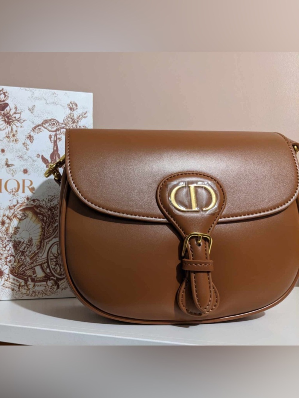 Brown Saddle Shoulder Bag